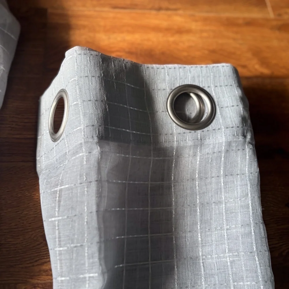 Gray Grommet Curtain Panels set of 2